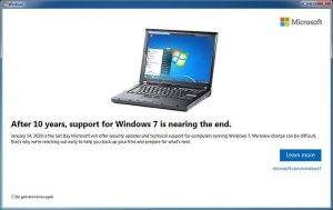 Windows 7 end-of-life melding